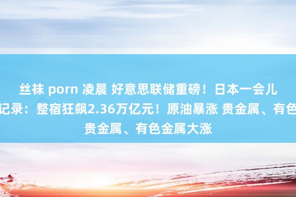 丝袜 porn 凌晨 好意思联储重磅！日本一会儿起初！新记录：整宿狂飙2.36万亿元！原油暴涨 贵金属、有色金属大涨