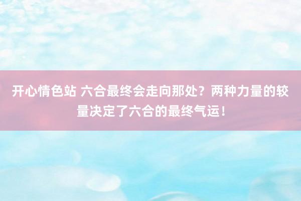 开心情色站 六合最终会走向那处？两种力量的较量决定了六合的最终气运！