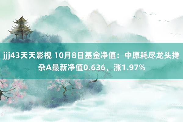 jjj43天天影视 10月8日基金净值：中原耗尽龙头搀杂A最新净值0.636，涨1.97%