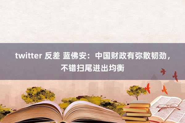 twitter 反差 蓝佛安：中国财政有弥散韧劲，不错扫尾进出均衡