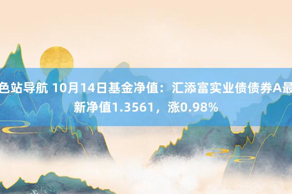 色站导航 10月14日基金净值：汇添富实业债债券A最新净值1.3561，涨0.98%