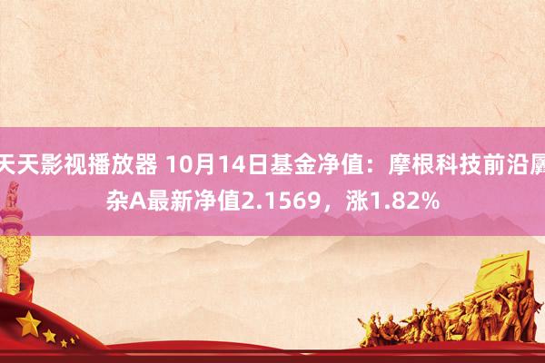 天天影视播放器 10月14日基金净值：摩根科技前沿羼杂A最新净值2.1569，涨1.82%