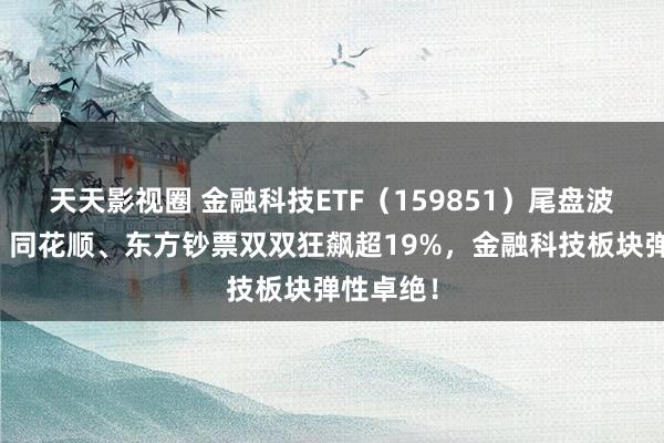 天天影视圈 金融科技ETF（159851）尾盘波及涨停！同花顺、东方钞票双双狂飙超19%，金融科技板块弹性卓绝！