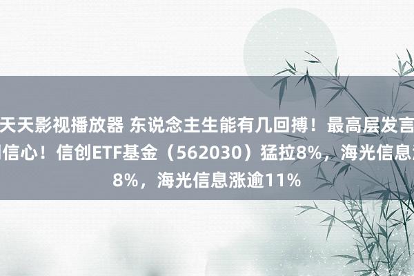 天天影视播放器 东说念主生能有几回搏！最高层发言提振阛阓信心！信创ETF基金（562030）猛拉8%，海光信息涨逾11%