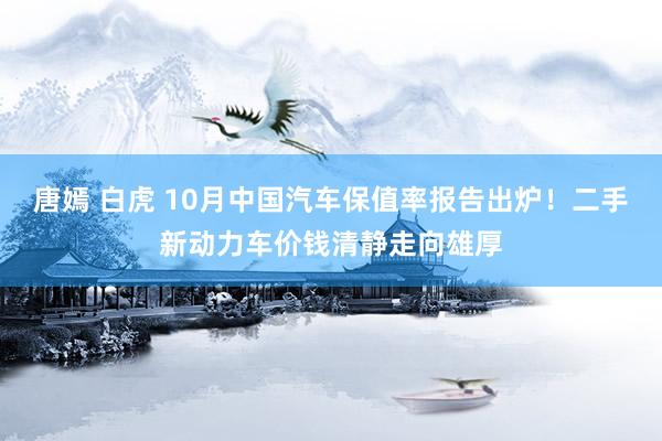 唐嫣 白虎 10月中国汽车保值率报告出炉！二手新动力车价钱清静走向雄厚